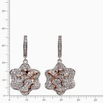 серебряные серьги с цирконом  59057352